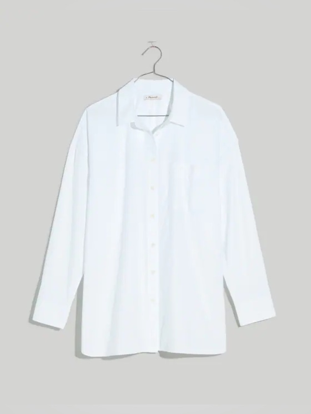 NWT Madewell The Signature Poplin Oversized Shirt in White - Picture 4 of 7